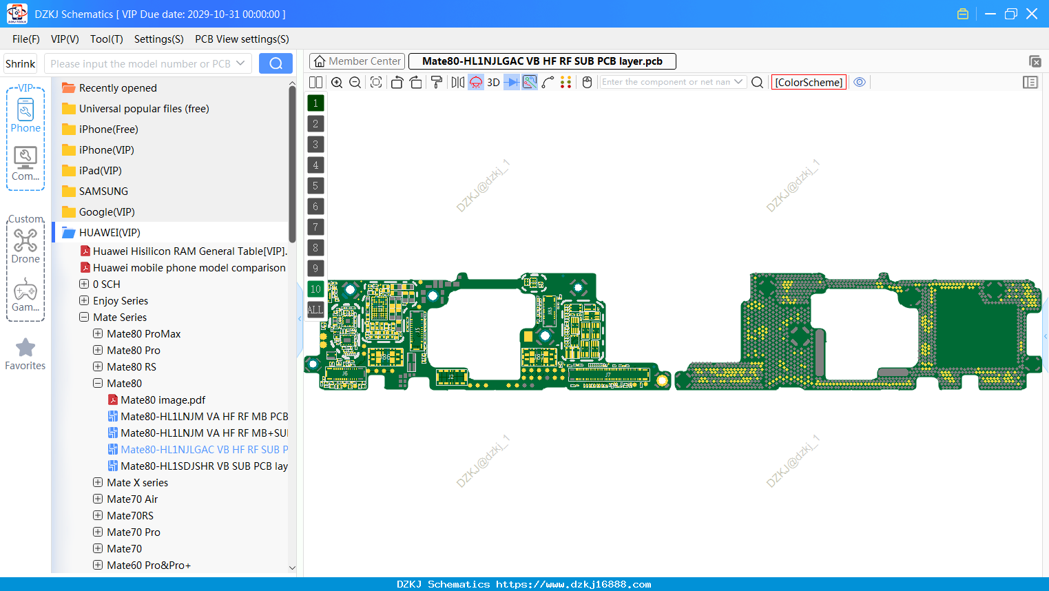 HUAWEI Mate80-HL1NJLGAC VB HF RF SUB PCB Layer